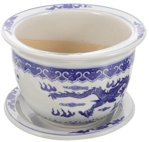 POPETPOP Blumentopf-Set Aus Porzellan Großer Bonsai-übertopf Mit Abflussloch Dekorativer Blumentopf