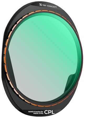 K&F Concept Filtre Polarisant PL Compatible avec DJl Mavic 4 Pro Nano-revêtements Étanche Anti des Rayures Léger HD