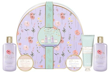 Baylis & Harding Royale Garden Lavendel & Hagebutten-Tee, luxuriöse Hutbox, Geschenk-Set (1 Stück) – veganfreundlich