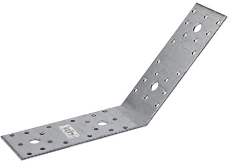 20x Winkelverbinder verzinkt abgewinkelt 135° - 140x140x55 mm | Holzverbinder, Bauwinkel, Lochwinkel