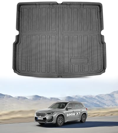 LANGBEAN TPE Bagagerumsmatta för BMW X1 MHEV PHEV / iX1 EV 2023-2026 | Mattor för Bagagelucka X1 U11 Original, Bagagerumsmattor med Hög Kant, Halkfria och Vattentäta Tillbehör