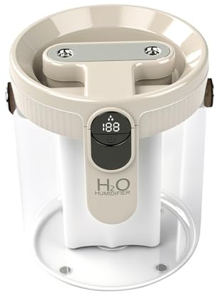 Nikou 1.5L Humidifier for Bedroom, Ultra-Quiet Cool Mist Humidifier 20dB with Night Light Humidifiers, Two-Way Nozzle, for Bedroom, Yoga, Office (Beige)