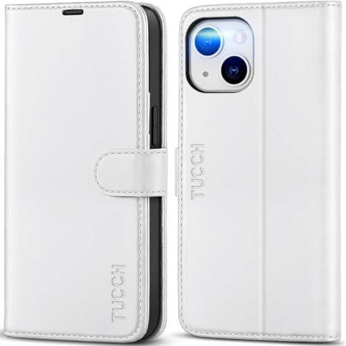 TUCCH Wallet Case for iPhone 13 (6.1), White
