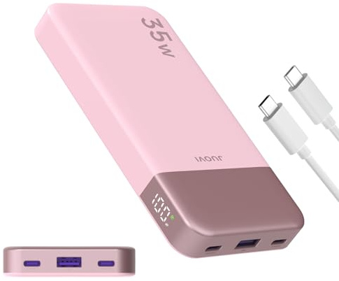 JUOVI Power Bank 10000mAh 35W Portable Charger | Fast Charging Portable Battery Pack with PD 3.0 & QC 4.0, Portable Power Bank for iPhone17/16/15 Series Galaxy Tablet etc