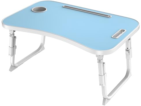 Laptop Desk, Laptop Bed Table with Cup Slot, Reading Holder Notebook Stand Breakfast Tray Book Holder for Sofa, Terrace, Balcony