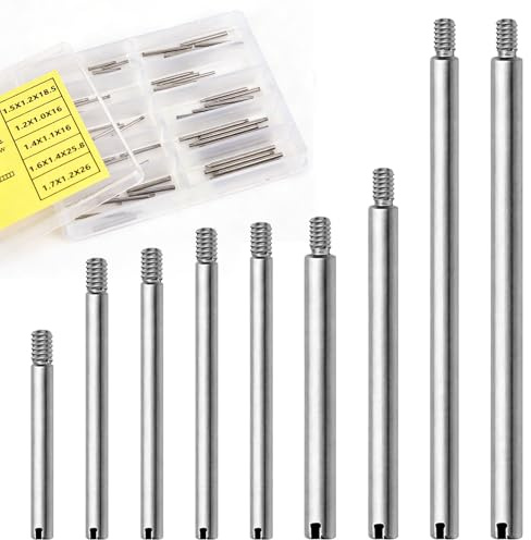 VBVOO 50 Pcs Watch Strap Pins and Screws in 10 Sizes, Repair Kit Set | Band Link Hardware With Storage Box For Watch Maintenance And DIY Repairs