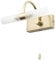 LITECRAFT Crista Wall Light Bathroom 2 Arm with Pull Switch - Satin Brass