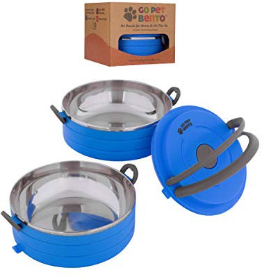 Healthy Human Santé humaine de voyage en acier inoxydable Portable Eau et nourriture pour chien bols