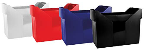 DONAU 7421001-04 Hängemappenbox Hängeregister aus Bruchsicherem Kunststoff/ Praktische File Box für Ordner Mappen A4/ Farbe: Rot