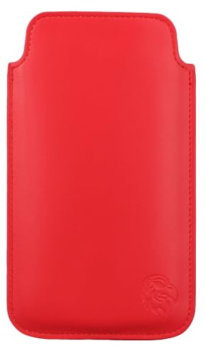 Davii Schutztasche passend für Samsung Galaxy S7 / S10e (nur Handy), Einsteckhülle Handytasche mit Zuglasche – weiches Innenfutter Adler Standard ML Rot