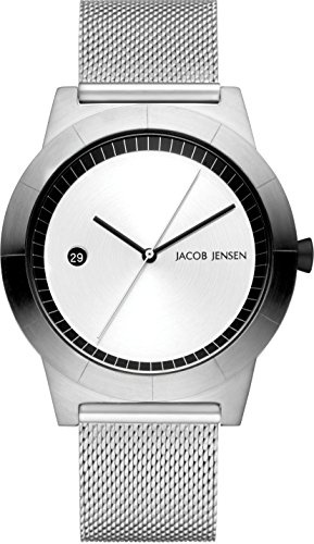 Jacob Jensen HerrenArmbanduhr Analog Quarz Edelstahl 142