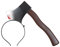Partychic Gurimo-texHalloween Haarreif mit Axt im Kopf Scherzartikel Horror Zombie Accessoire