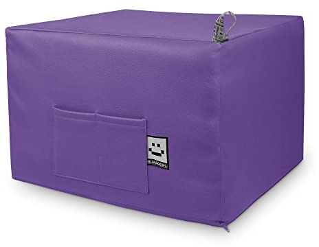 HAPPERS Puff Cama Auxiliar Confort Convertible 2 en 1 | Colchón Plegable para Invitados | Funda Lavable | para Salón o Dormitorio | Futón 195 x 130 cm - Lila