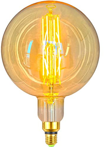 TIANFAN Ampoules Led Antique Ampoule Décorative Géante 8W Dimmable E27 Base 220 / 240V 600Lumens Super Jaune Chaud (G200)