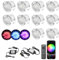 INDARUN RGB WiFi Led Decking Lights Waterproof IP67 Ø30MM - Led Plinth Lights for Terrace/Patio/Path/Wall/Garden/Decoration, 10 Packs