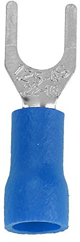 Wire Connectors 250pcs Insulated Electrical Wire Terminals Crimp Fork Connector Set for Electric Power Equipment and Home Appliance(Blue)