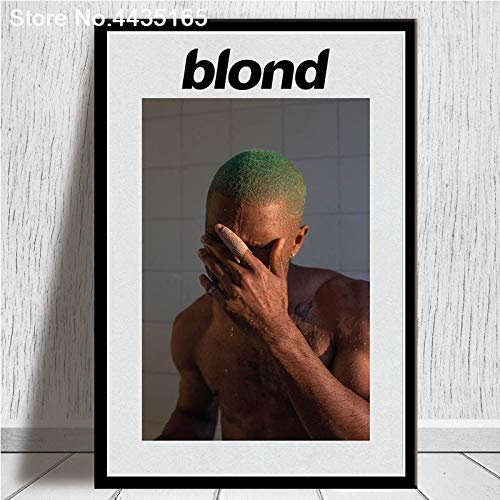 MHHDD Dekorative Frank Ocean Poster Blonde Sänger Star Poster und Drucke Wandkunst Bild Leinwand Malerei für Wohnzimmer Home Decor 50x70CM No Frame
