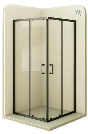 MOG Duschkabine mit Schiebetüren 70x70 cm Höhe: 180 cm Eckdusche mit Rollensystem aus 6mm ESG Glas DK79 - alle Grössen