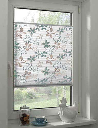 Sunpro24 Plissee auf Maß, Blickdichtes Faltrollo, Montage im Glasfalz mittels Schrauben, Sonnenschutzrollo, (B) 20-50 x (H) 121-130 cm, Bunt