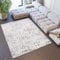 TAPISO Sky Teppich Kurzflor Modern Grau Beige Meliert Verwischt Design Wohnzimmer Schlafzimmer Blumen Muster Vintage ÖKOTEX 300 x 400 cm