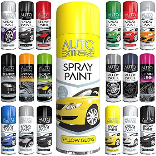 Classic Signature - 1 x Auto Extreme Yellow Gloss Spray Paint 250ml, Professional Quality, Perfect Finish for Cars, Bikes,Vans, Metal, Wood