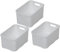 BranQ - Home essential Korb in Rattan Design 3er Set Grösse S 7l, BPA-frei Kunststoff PP, Weiß, 28,5x19,5x12,9 cm, 3 Stk.