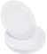 STACKABLES ~ Pack of 20 Hard Plastic Plates ~ White Round Lace Rim Plate ~ Multi-Purpose Reusable Party Plate Set (10 Plates)