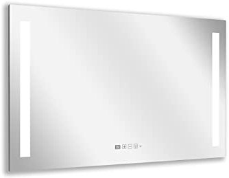 LM600-Pro - Riscaldamento a specchio a infrarossi, 600 W, con luce LED e display touch, controllo app Sundirect per iOS e Android, 110 x 65 cm