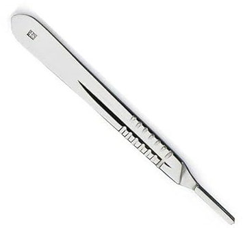 Dental Scalpel Handle Round Extra Tip-Surgical Stainless Steel, Craft, Sign, Podiatry, Dental, Card Making Cutter (135mm)