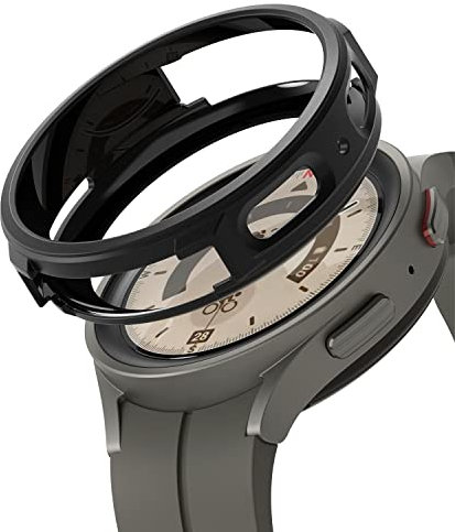 Ringke Coque Compatible avec Samsung Galaxy Watch 5 Pro 45mm Air Sports Étui Souple TPU Protecteur Anti-Rayures pour Montre Connectée Galaxy Watch 5 Pro - Black