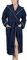 LAYNENBURG Bademantel Damen Frottee - Kapuze - Lang - 100% Baumwolle (360g/m2) - OEKO TEX Standard 100 - Größe (L, Blau)
