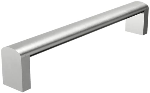 MS Beschläge Möbelgriff Edelstahl-Optik matt gebürstet – Schrankgriff, Schubladengriff, Küchengriff, Türgriff – Metallgriff in 9 Lochabständen – moderner Design Möbelbeschlag - Lochabstand (224mm)
