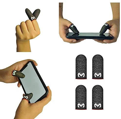 4er Pack Pubg Finger, Witbicg Finger Sleeve Gaming Handschuhe,Handy Gaming Zubehör Anti-Schweiß Seidig Perfekte Touch-Antwort - Tolle Passform Für Daumen Und Finger,Funktioniert Auf Allen Mobilgeräten