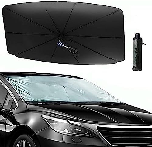 FLYUFO Plegable Coche Parasol, para Volkswagen VW Golf Polo 5 6 7 8 Parabrisas Delantero versión Mejorada, Sombrilla para Coche Protección UV, 140 * 80cm,L(140 * 80CM)