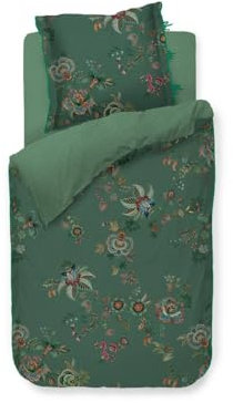 PiP Studio Bettwäsche Cece Fiore green 1 Bettbezug 155 x 220 cm + 1 Kissenbezug 80 x 80 cm