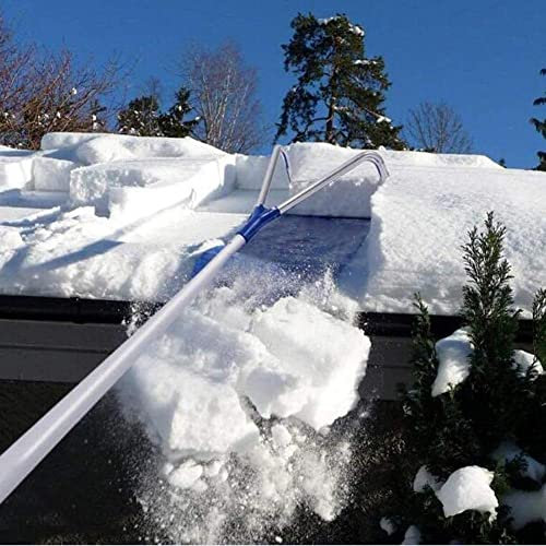 Auto-Dach-Schneepflug, Dach-Schneerechen-Entfernungswerkzeug mit verstellbarem Teleskopstiel, Dachblatt-Reinigungswerkzeug, manuelle Schneeschaufel