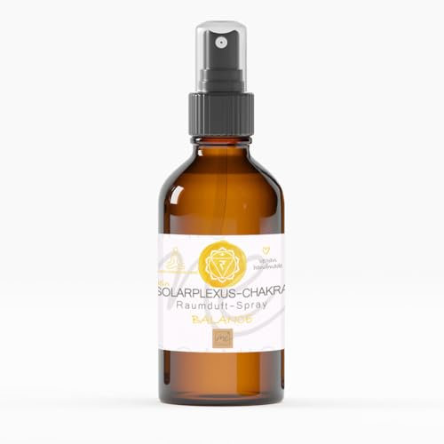 Thats me organic Bio SOLARPLEXUS-CHAKRA Spray BALANCE (Gelb) – Energetische Reinigung mit unvergälltem Bio-Alkohol – Handmade Aura, Raum, Meditations & Yoga Spray – Für Auraschutz & Balance