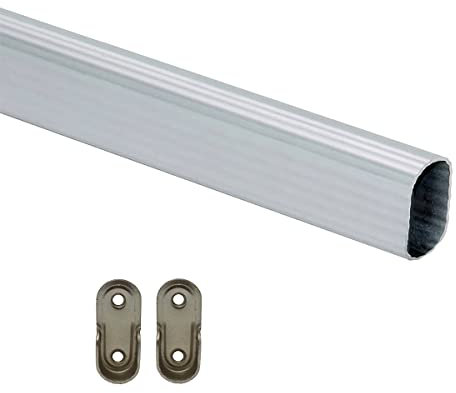 Kleiderstange Silber mit Halterung - 50 cm