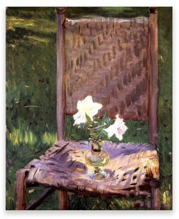 RYLJCZ John Singer s. Berühmte Wandkunst-Reproduktion/berühmte Landschafts-Leinwanddrucke/Leinwandgemälde für Wohnzimmer-Wanddekoration (alter Stuhl) 60 x 85 cm (23,7 x 33,4) Nur Leinwand