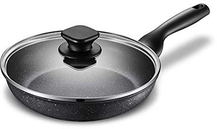 DNCG Casserole, Cuisinière à induction à gaz Poêle à frire universelle haute performance, Poêle à frire avec couvercle, Poêle à frire avec manche long