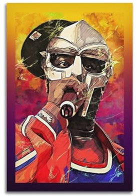 Zweig Rapper MF Doom Poster, dekoratives Gemälde, Leinwand, Wandposter und Kunstdruck, moderne Familienschlafzimmer-Dekoration, Poster, 20 x 30 cm
