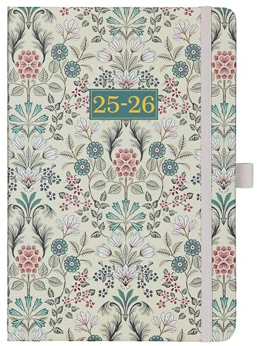 Indeme Schülerkalender 2025-2026 - Terminplaner Wochenansicht August-Juli, Mit Stiftschlaufe, 21,5 x 15,5 x 1,5 cm, Grün