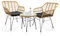 VCM 3-TLG Gartenmöbel Set | Sitzgruppe Essgruppe | 1x Tisch, 2X Loungestühle | Tisch Maße ca. H. 42 x B. 45 x T. 45 cm | Maße pro Stuhl ca. H. 79 x B. 57 x T. 52 cm | Lounge Set - Ragali