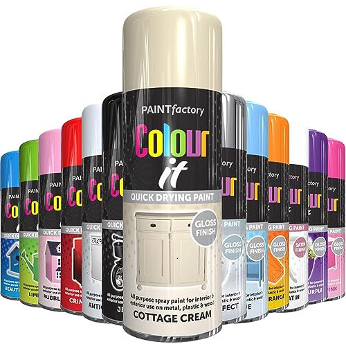 AlezyB 1x Cottage Cream All Purpose Spray Paint 400ml Professional Quality and Fantastic Finish, Interior, Exterior, Household Multipurpose Spray for Metal | Plastic | Wood | Glass