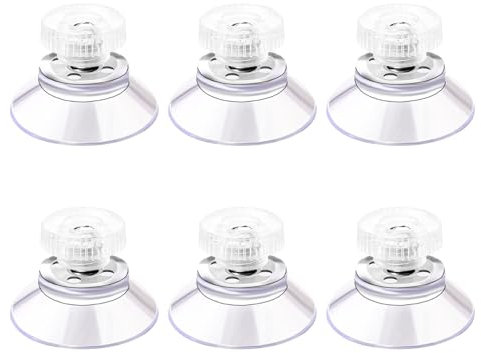 Ventosa Con Rosca, Ventosas Roscadas, 6 Piezas Suction Padsventosa Transparente, Mini Ventosas, Glass Suckers, Ventosa Transparente, Ventosa/Ventosas De Diámetro 30 mm Con Tuerca Moleteada