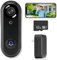 Wireless Doorbell Camera 1080P, No Monthly Fee,Video Doorbell with Chime,32GB SD/Cloud Storage, Night Vision, Motion Detection,2 Way Audio, IP66 Weatherproof, Real Time Alert (J2)