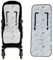Colchoneta Silla de Paseo Universal Transpirable Idela para Verano con tejido 3d Cojín Silla de Paseo para el Cochecito o Silleta - danielstore (Premium-Cats gris claro)