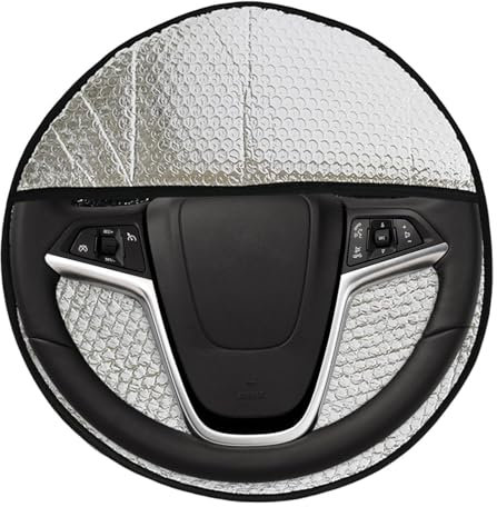 Lenkrad-Sonnenschutz, Kühlende Lenkradabdeckung, Sonnenschutz, Anti-Hitze, Lenkrad-Sonnenschutz, Aluminiumfolie, Auto-Lenkradabdeckung, Sonnenschutz, Sonnenschutz, Visierisolierung