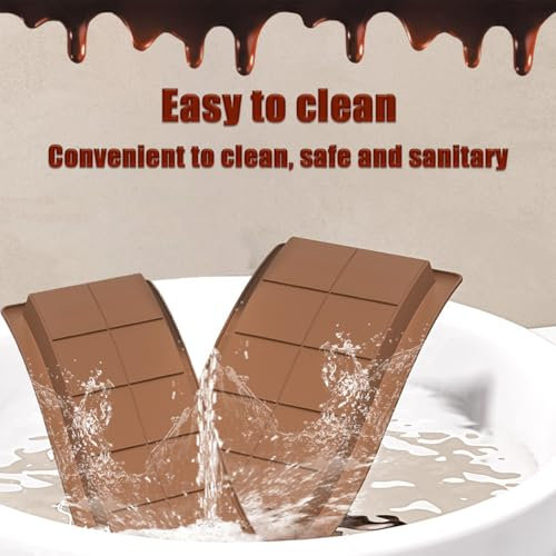 LEERMEIZI 2 Stück Schokoladenform Tief,Silikon Tief Schokoladentafel Form,Schokoladenform Extra Tief Schokolade Form für Schokolade Praline Süßigkeiten
