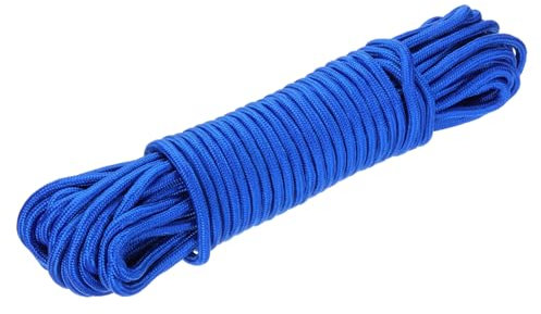 sourcing map Corda intrecciata in polipropilene, 30 m, 12 mm, blu, per interni ed esterni e campeggio